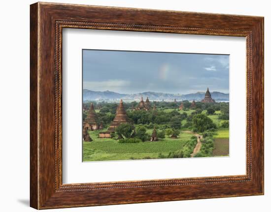 Myanmar, Bagan. Stupas Dot the Plains of Bagan-Brenda Tharp-Framed Photographic Print