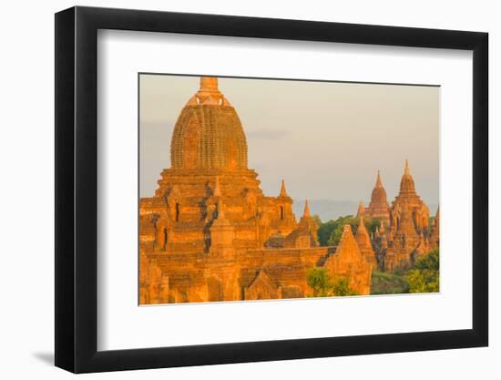 Myanmar. Bagan. Sunrise over the Temples of Bagan-Inger Hogstrom-Framed Photographic Print