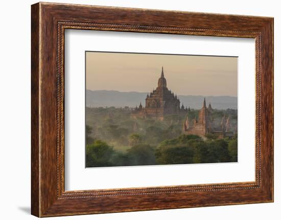 Myanmar. Bagan. Temples of Bagan at Sunset-Inger Hogstrom-Framed Photographic Print