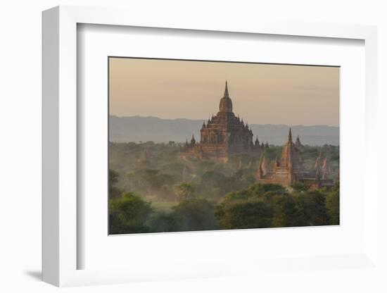 Myanmar. Bagan. Temples of Bagan at Sunset-Inger Hogstrom-Framed Photographic Print