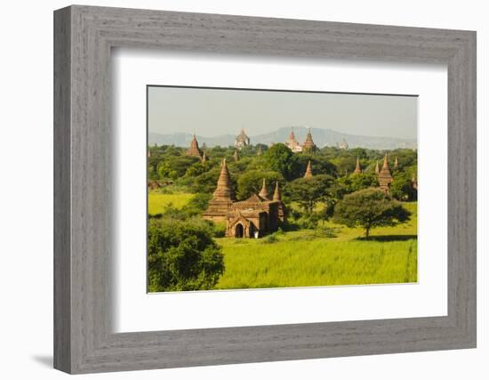 Myanmar. Bagan. the Plain of Bagan Is Dotted with Hundreds of Temples-Inger Hogstrom-Framed Photographic Print