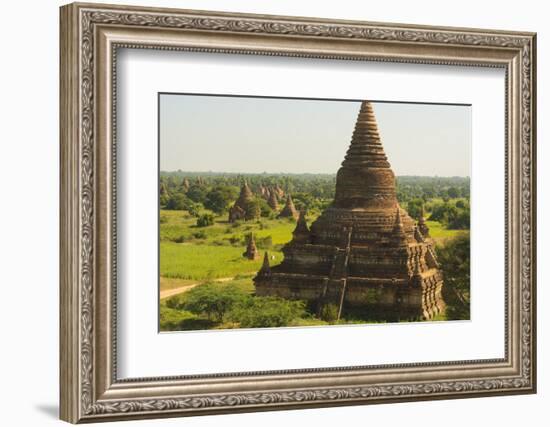 Myanmar. Bagan. the Plain of Bagan Is Dotted with Hundreds of Temples-Inger Hogstrom-Framed Photographic Print