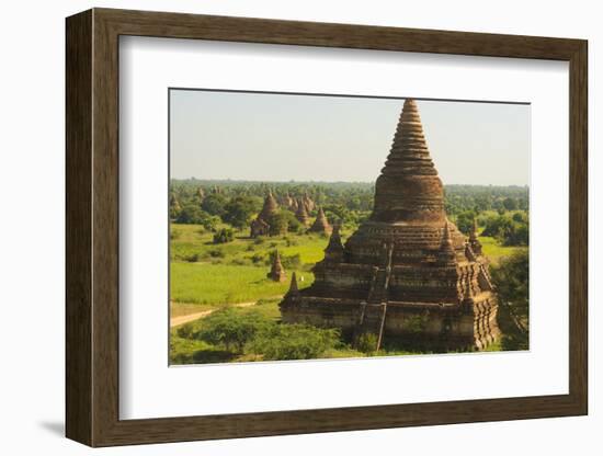 Myanmar. Bagan. the Plain of Bagan Is Dotted with Hundreds of Temples-Inger Hogstrom-Framed Photographic Print