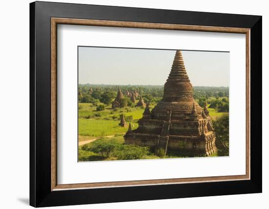 Myanmar. Bagan. the Plain of Bagan Is Dotted with Hundreds of Temples-Inger Hogstrom-Framed Photographic Print