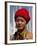 Myanmar, Burma, Loikaw; a Kayah Girl in Front of Ceremonial Posts at Chitkel Village-Katie Garrod-Framed Photographic Print