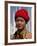 Myanmar, Burma, Loikaw; a Kayah Girl in Front of Ceremonial Posts at Chitkel Village-Katie Garrod-Framed Photographic Print