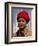 Myanmar, Burma, Loikaw; a Kayah Girl in Front of Ceremonial Posts at Chitkel Village-Katie Garrod-Framed Photographic Print