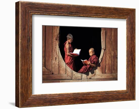 Myanmar (Burma), Shan State, Inle Lake, Nyaungshwe, Shwe Yaunghwe Kyaung Monastery-Michele Falzone-Framed Photographic Print