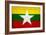 Myanmar Flag Design with Wood Patterning - Flags of the World Series-Philippe Hugonnard-Framed Art Print