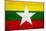 Myanmar Flag Design with Wood Patterning - Flags of the World Series-Philippe Hugonnard-Mounted Art Print