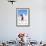 Myanmar, Mandalay Division, Mingun. Novice Monk with Red Umbrella Jumping on Hsinbyume Pagoda (Mr)-Matteo Colombo-Framed Photographic Print displayed on a wall