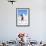 Myanmar, Mandalay Division, Mingun. Novice Monk with Red Umbrella Jumping on Hsinbyume Pagoda (Mr)-Matteo Colombo-Framed Photographic Print displayed on a wall