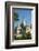 Myanmar. Mandalay. Inwa. White Temple Surrounded by Greenery-Inger Hogstrom-Framed Photographic Print