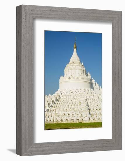 Myanmar. Mandalay. Mingun. Hsinphyumae Pagoda-Inger Hogstrom-Framed Photographic Print