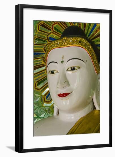 Myanmar. Mandalay. Sagaing Hill. Thirty Caves Temple. Buddha-Inger Hogstrom-Framed Photographic Print