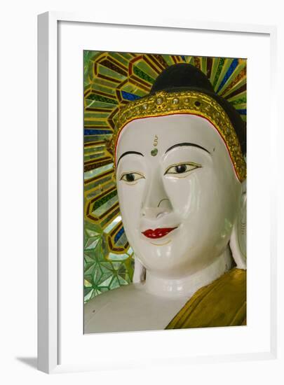 Myanmar. Mandalay. Sagaing Hill. Thirty Caves Temple. Buddha-Inger Hogstrom-Framed Photographic Print