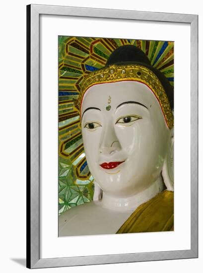 Myanmar. Mandalay. Sagaing Hill. Thirty Caves Temple. Buddha-Inger Hogstrom-Framed Photographic Print