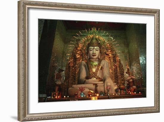 Myanmar, Mandalay, Statue in Shwenandaw Pagoda-null-Framed Giclee Print