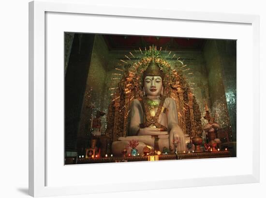 Myanmar, Mandalay, Statue in Shwenandaw Pagoda-null-Framed Giclee Print