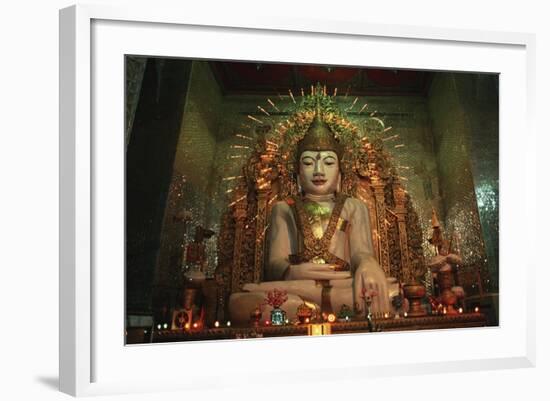 Myanmar, Mandalay, Statue in Shwenandaw Pagoda-null-Framed Giclee Print