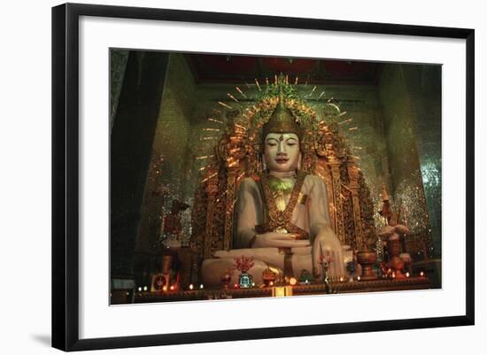 Myanmar, Mandalay, Statue in Shwenandaw Pagoda-null-Framed Giclee Print