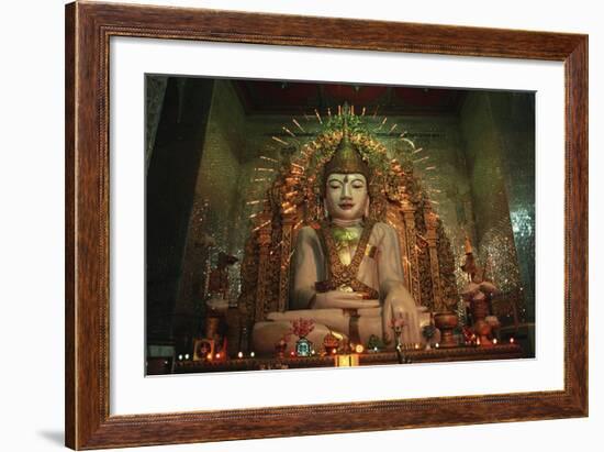 Myanmar, Mandalay, Statue in Shwenandaw Pagoda-null-Framed Giclee Print