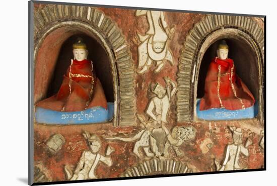 Myanmar. Shan. Shwenyaung. Shwe Yan Pyae Monastery. Buddha Statues-Inger Hogstrom-Mounted Photographic Print