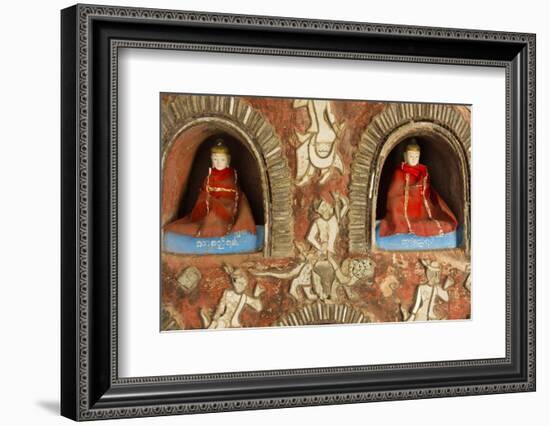 Myanmar. Shan. Shwenyaung. Shwe Yan Pyae Monastery. Buddha Statues-Inger Hogstrom-Framed Photographic Print