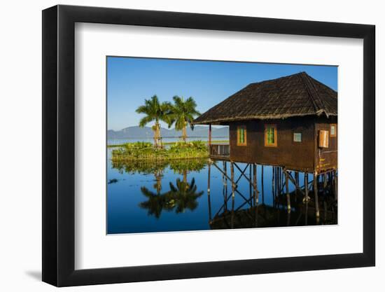 Myanmar. Shan State. Inle Lake. Golden Island Cottages Floating Hotel-Inger Hogstrom-Framed Photographic Print
