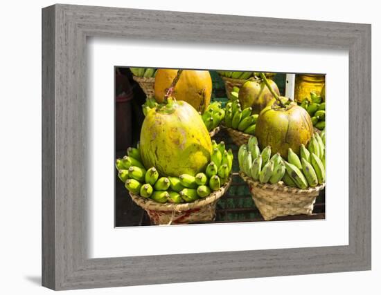 Myanmar. Yangon. Botataung Pagoda. Offerings of Fruit for Sale-Inger Hogstrom-Framed Photographic Print