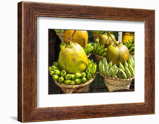 Myanmar. Yangon. Botataung Pagoda. Offerings of Fruit for Sale-Inger Hogstrom-Framed Photographic Print