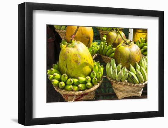 Myanmar. Yangon. Botataung Pagoda. Offerings of Fruit for Sale-Inger Hogstrom-Framed Photographic Print