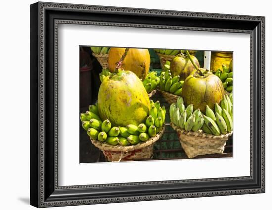 Myanmar. Yangon. Botataung Pagoda. Offerings of Fruit for Sale-Inger Hogstrom-Framed Photographic Print