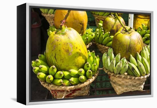 Myanmar. Yangon. Botataung Pagoda. Offerings of Fruit for Sale-Inger Hogstrom-Framed Premier Image Canvas