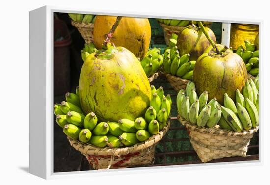 Myanmar. Yangon. Botataung Pagoda. Offerings of Fruit for Sale-Inger Hogstrom-Framed Premier Image Canvas