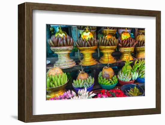 Myanmar. Yangon. Botataung Pagoda. Offerings of Fruit for Sale-Inger Hogstrom-Framed Photographic Print