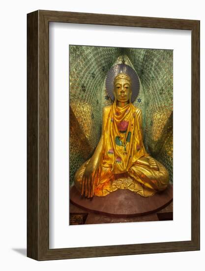 Myanmar, Yangon. Buddha Statue in Shwedagon Temple-Jaynes Gallery-Framed Photographic Print