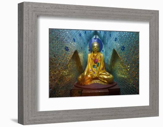 Myanmar, Yangon. Buddha Statue in Shwedagon Temple-Jaynes Gallery-Framed Photographic Print