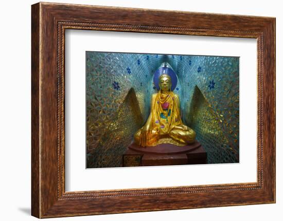 Myanmar, Yangon. Buddha Statue in Shwedagon Temple-Jaynes Gallery-Framed Photographic Print