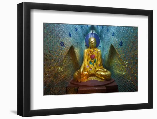Myanmar, Yangon. Buddha Statue in Shwedagon Temple-Jaynes Gallery-Framed Photographic Print