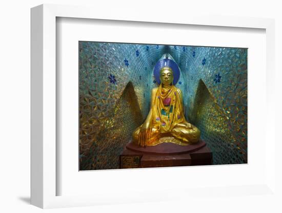 Myanmar, Yangon. Buddha Statue in Shwedagon Temple-Jaynes Gallery-Framed Photographic Print