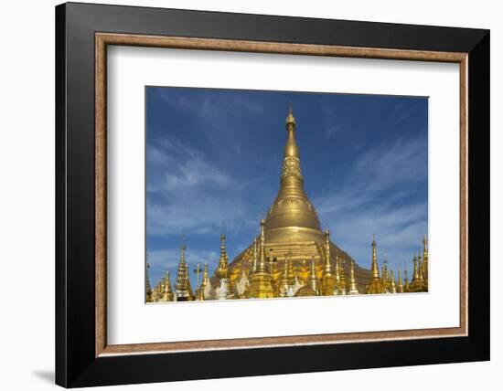 Myanmar, Yangon. Golden Stupa and Temples of Shwedagon Pagoda-Brenda Tharp-Framed Photographic Print