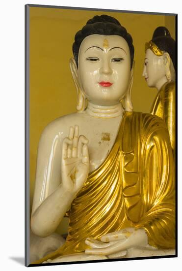 Myanmar. Yangon. Shwedagon Pagoda. Buddha in the Discussion Mudra-Inger Hogstrom-Mounted Photographic Print