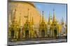 Myanmar. Yangon. Shwedagon Pagoda. Locals Lighting Candles-Inger Hogstrom-Mounted Photographic Print