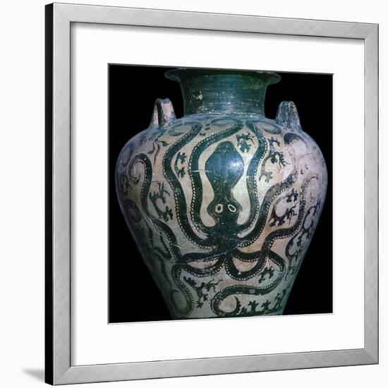 Mycenaean amphora with an octopus, 15th century. Artist: Unknown-Unknown-Framed Giclee Print