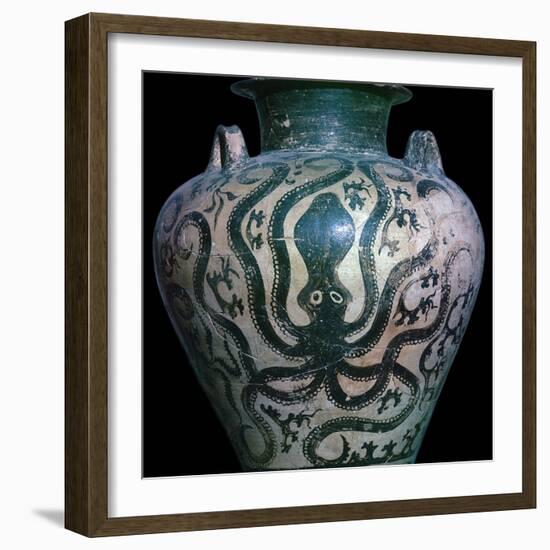 Mycenaean amphora with an octopus, 15th century. Artist: Unknown-Unknown-Framed Giclee Print