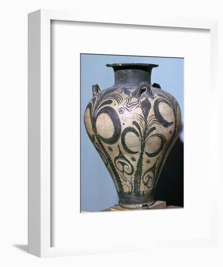 Mycenaean amphora with plant forms, 15th century. Artist: Unknown-Unknown-Framed Giclee Print