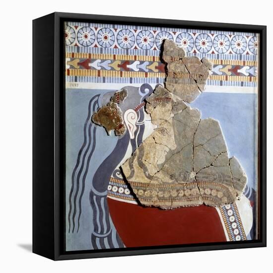 Mycenaean Art : Bust of a Woman-null-Framed Premier Image Canvas