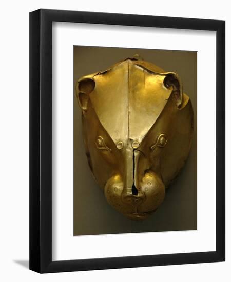 Mycenaean Art. Greece. Rhyton as Lion's Head Embossed in Gold Foil-null-Framed Giclee Print