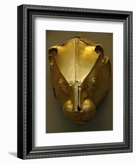 Mycenaean Art. Greece. Rhyton as Lion's Head Embossed in Gold Foil-null-Framed Giclee Print